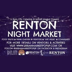 Text over graphic says: Renton Night Market