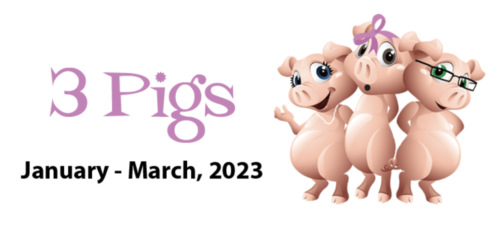 3 animated pigs