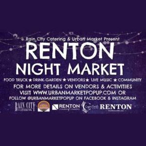 Text over graphic says: Renton Night Market
